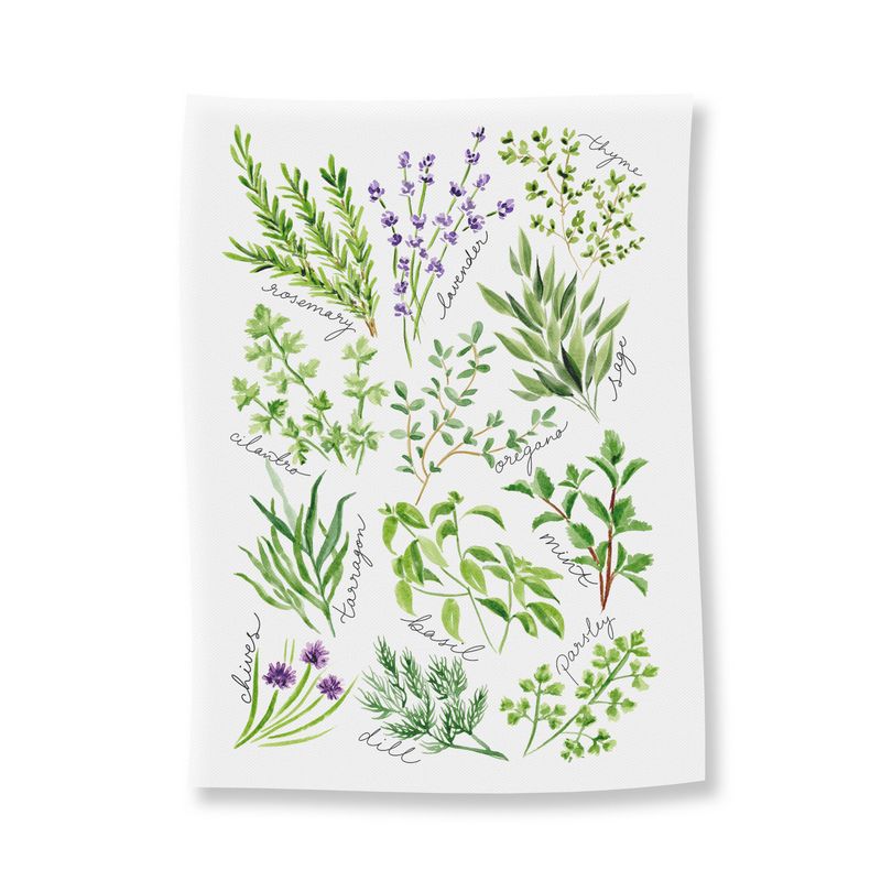 Kitchen Herbs Tea Towel