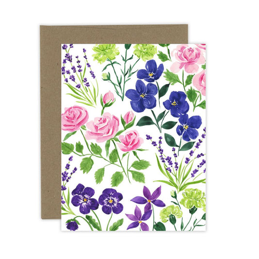 Pansies and Roses Card