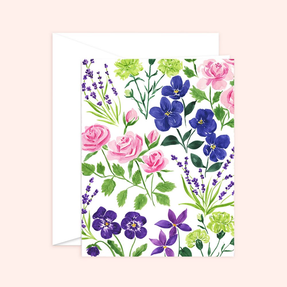 Pansies and Roses Card