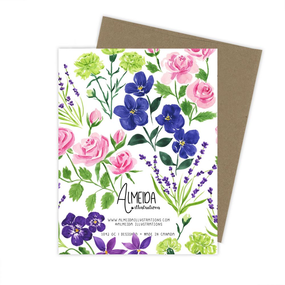 Pansies and Roses Card