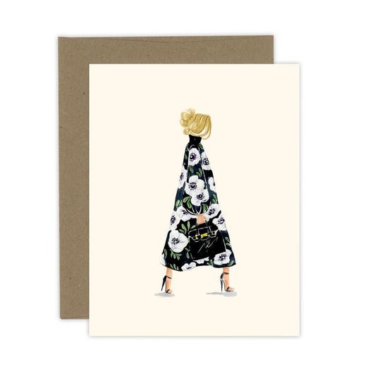 Floral Anemone Luxury Bag Girl Card