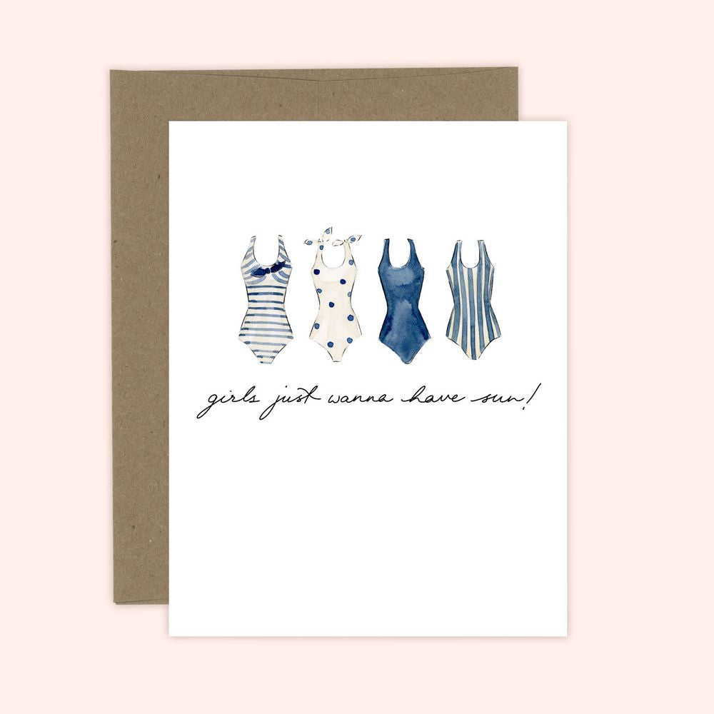 Girls Just Wanna Have Sun! Card