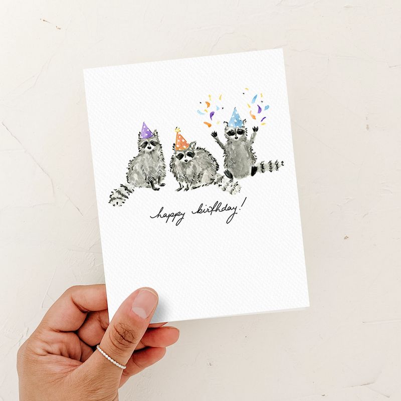 Birthday Raccoons Card