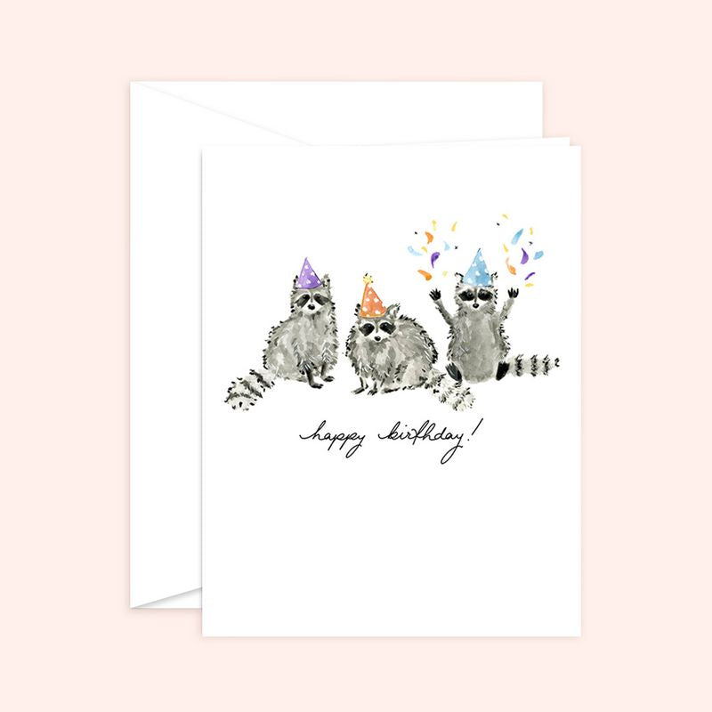 Birthday Raccoons Card