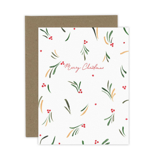 Christmas Berry Strokes Card