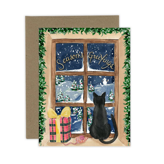 Christmas Cat Window Card