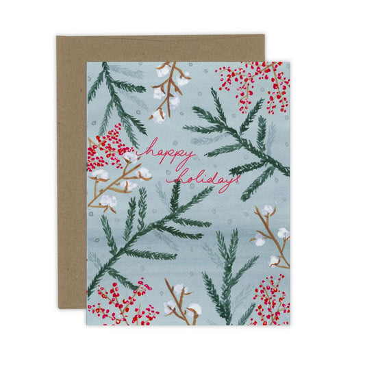 Holiday Branches and Berries Card