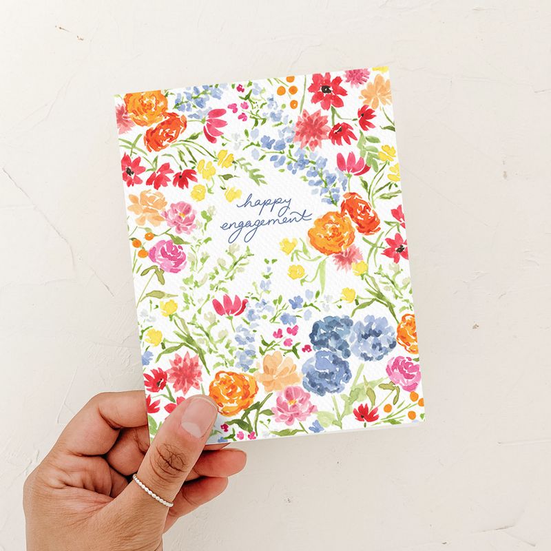 Happy Engagement Floral Card