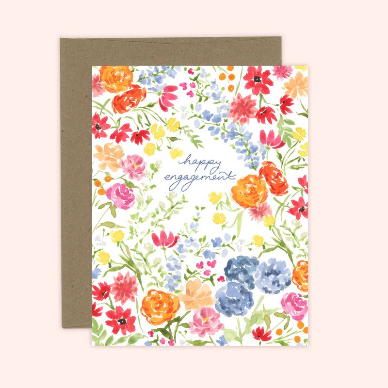 Happy Engagement Floral Card