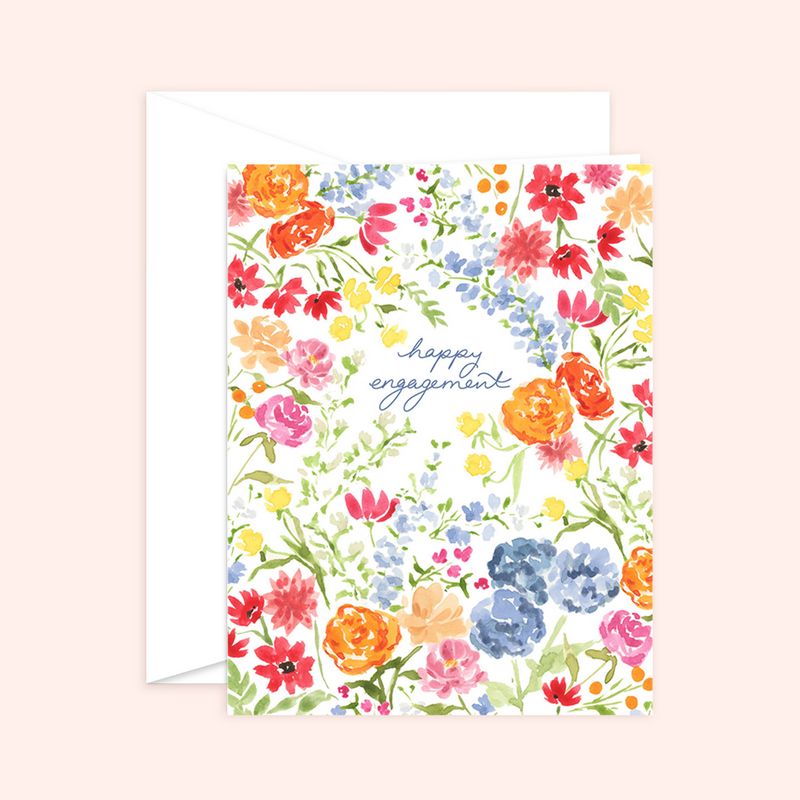 Happy Engagement Floral Card