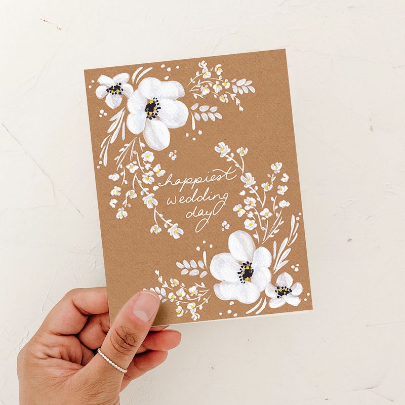 Kraft Happiest Wedding Day Card