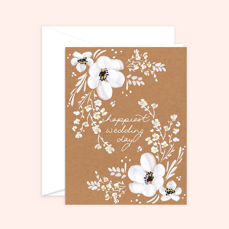 Kraft Happiest Wedding Day Card