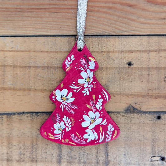 Red Floral Tree Ornament