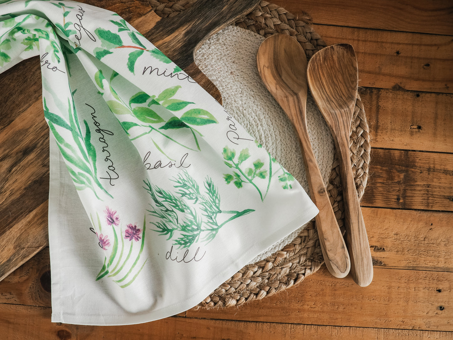 Kitchen Herbs Tea Towel