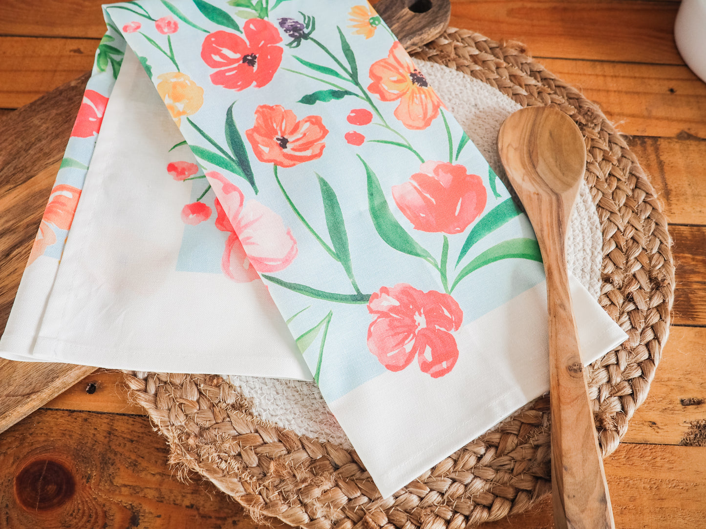 Bright Florals Tea Towel