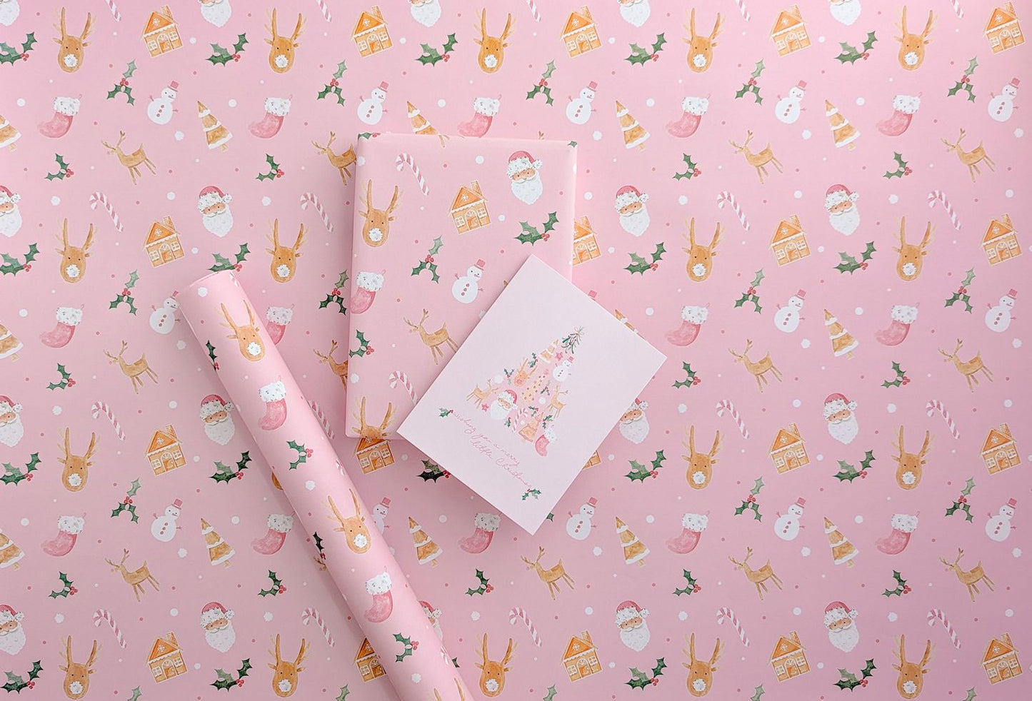 Pink Christmas Gift Wrap