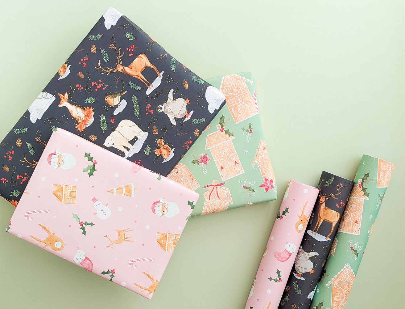 Festive Animals Gift Wrap