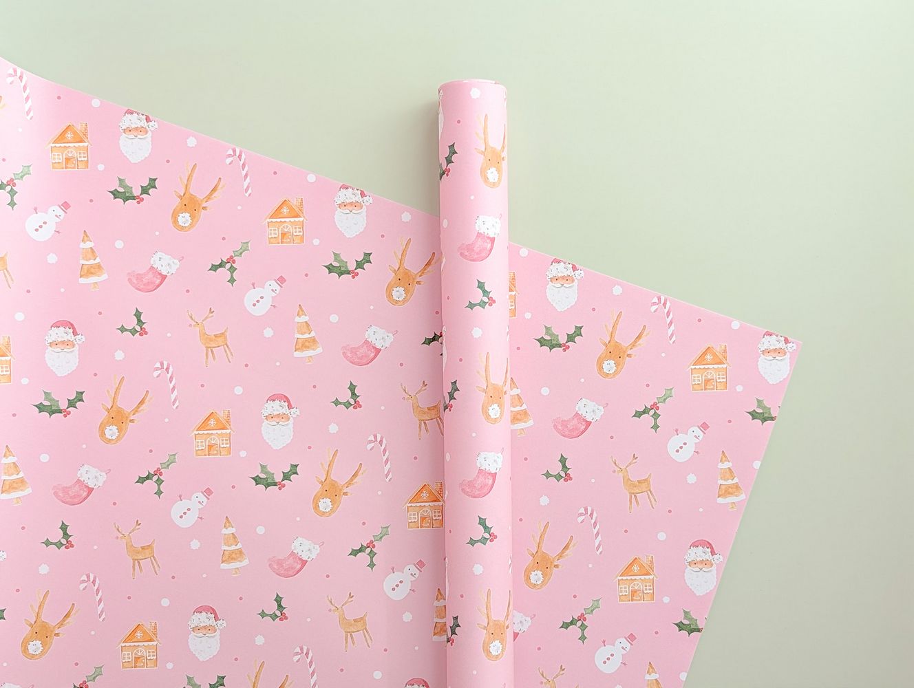 Pink Christmas Gift Wrap