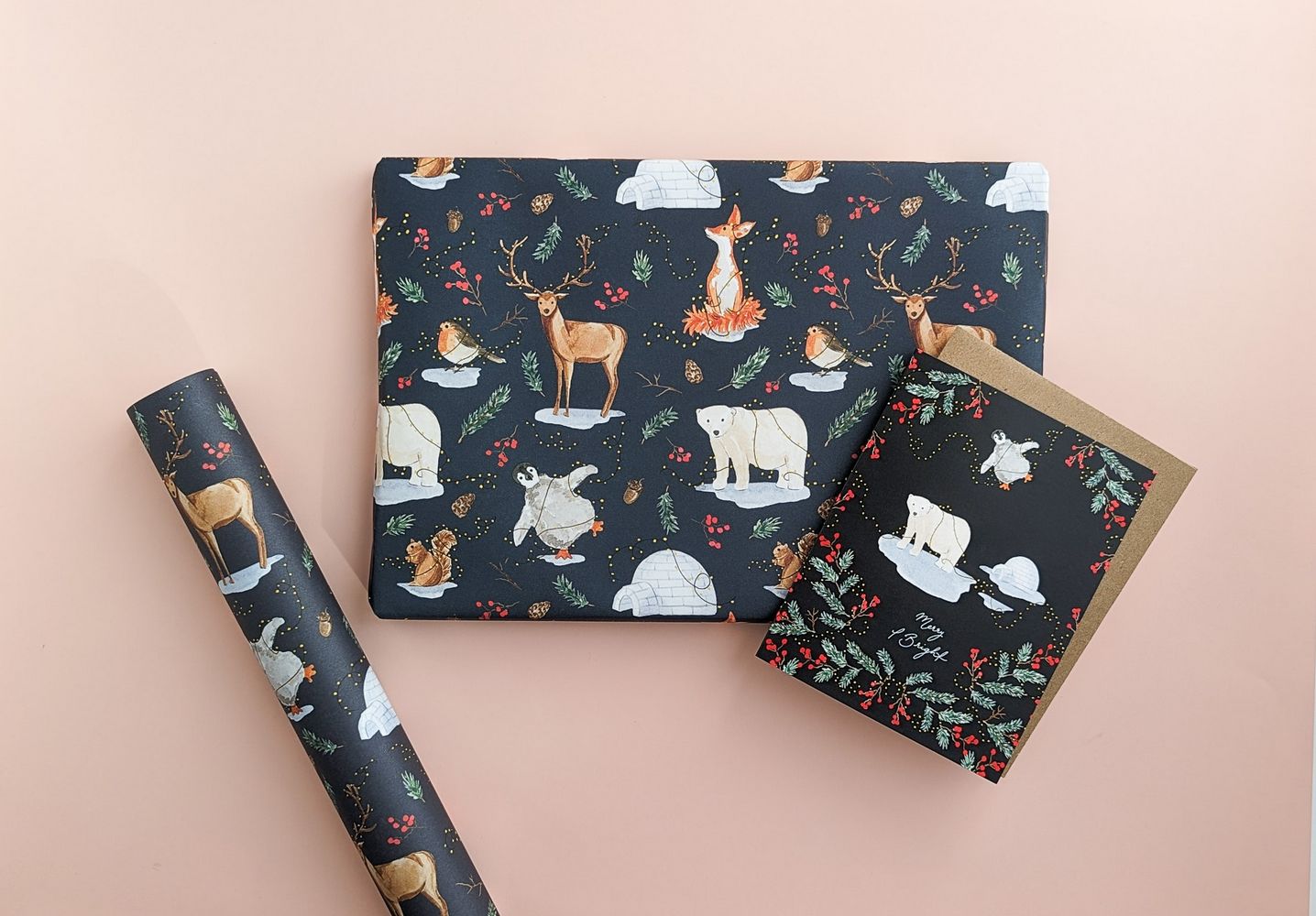 Festive Animals Gift Wrap