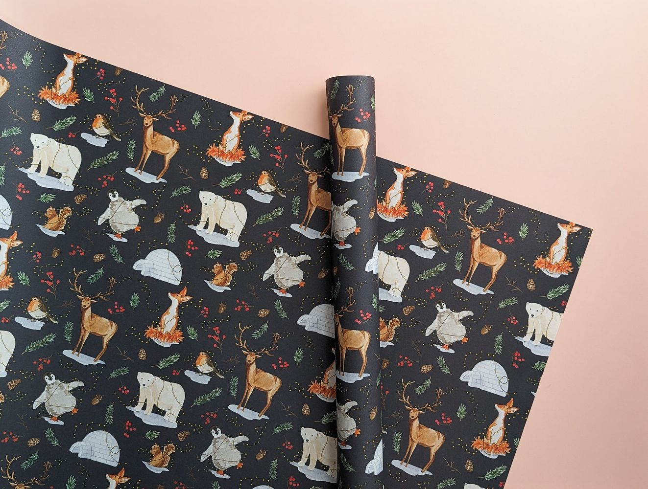 Festive Animals Gift Wrap