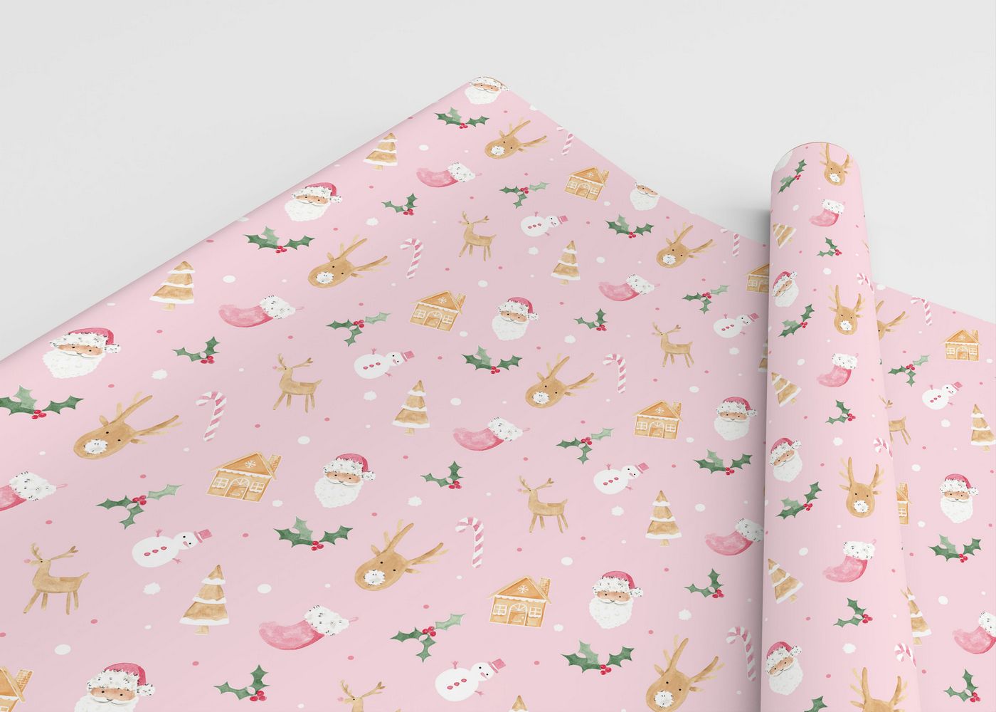 Pink Christmas Gift Wrap