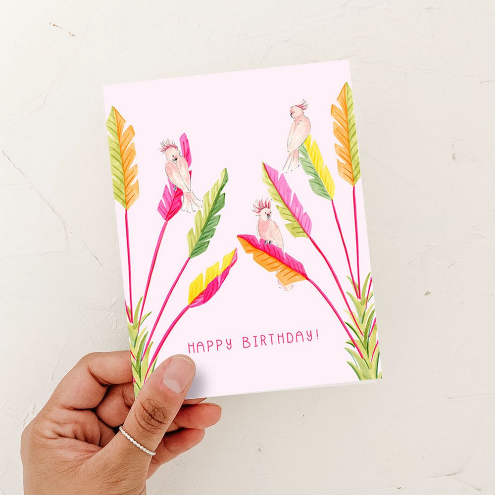 Cockatoo Birthday Card