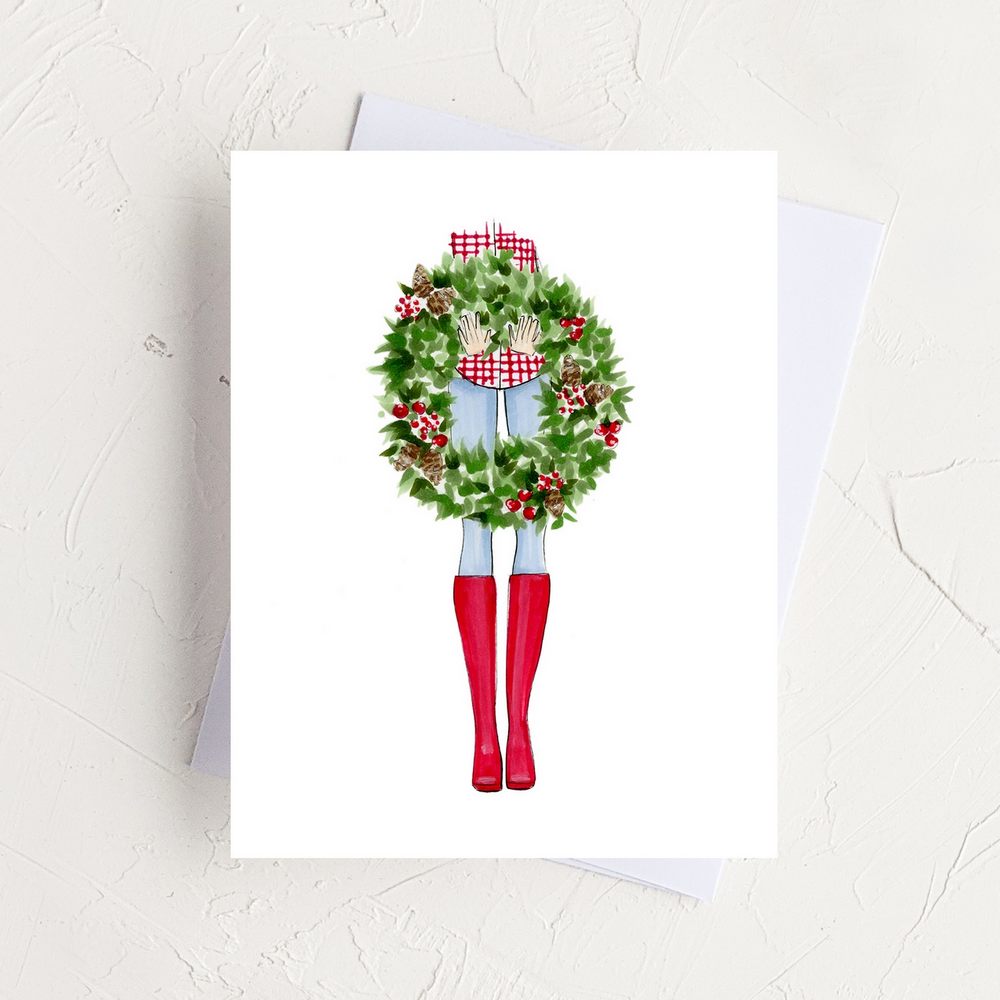 Christmas Wreath - Greeting Card