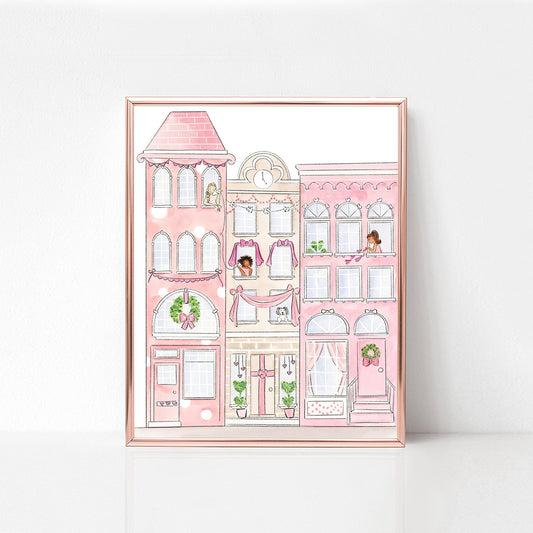 Valentine's Buildings Art Print