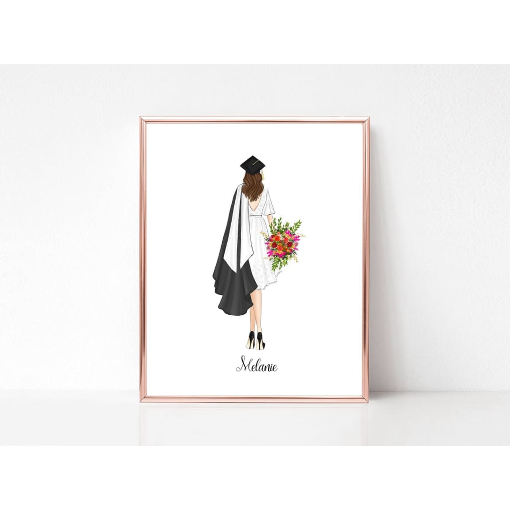 Graduation Girl - art print