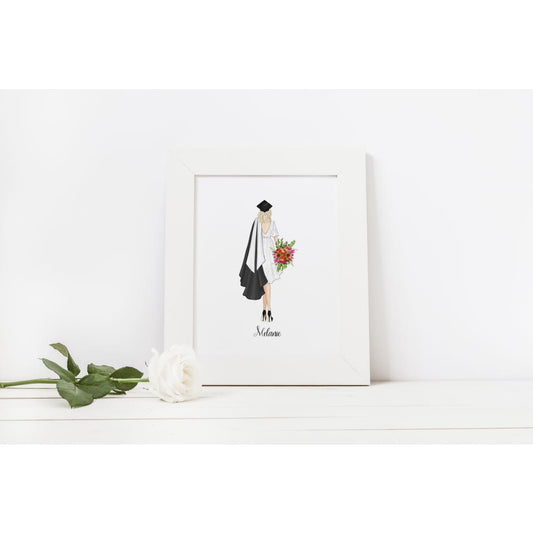 Graduation Girl - art print