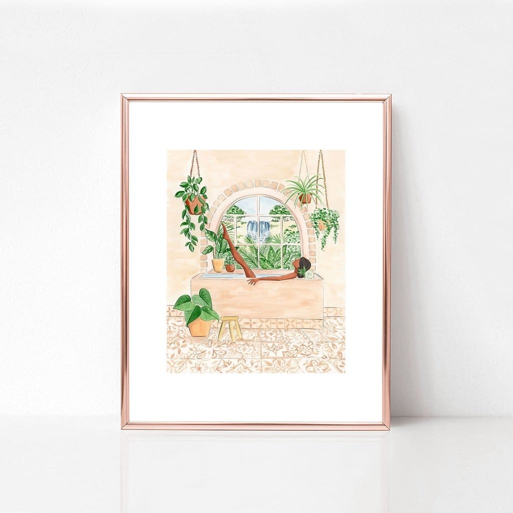 Tropical Oasis - Select Hair Color/Skin Tone - Art Print