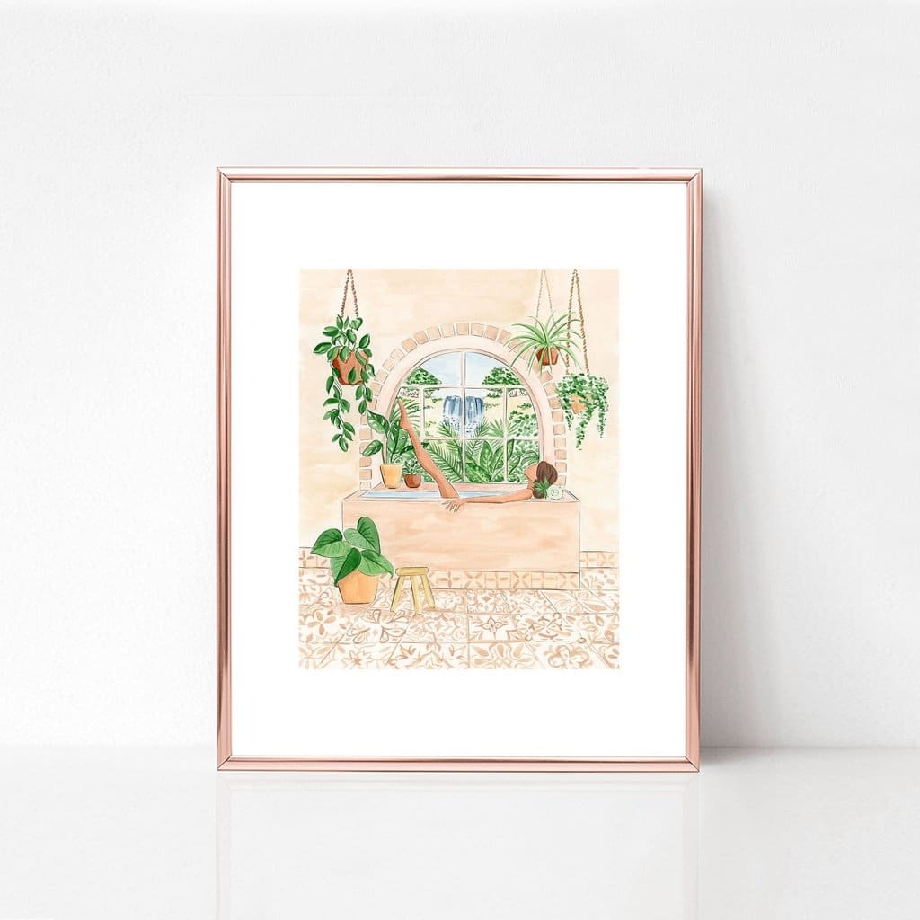 Tropical Oasis - Select Hair Color/Skin Tone - Art Print